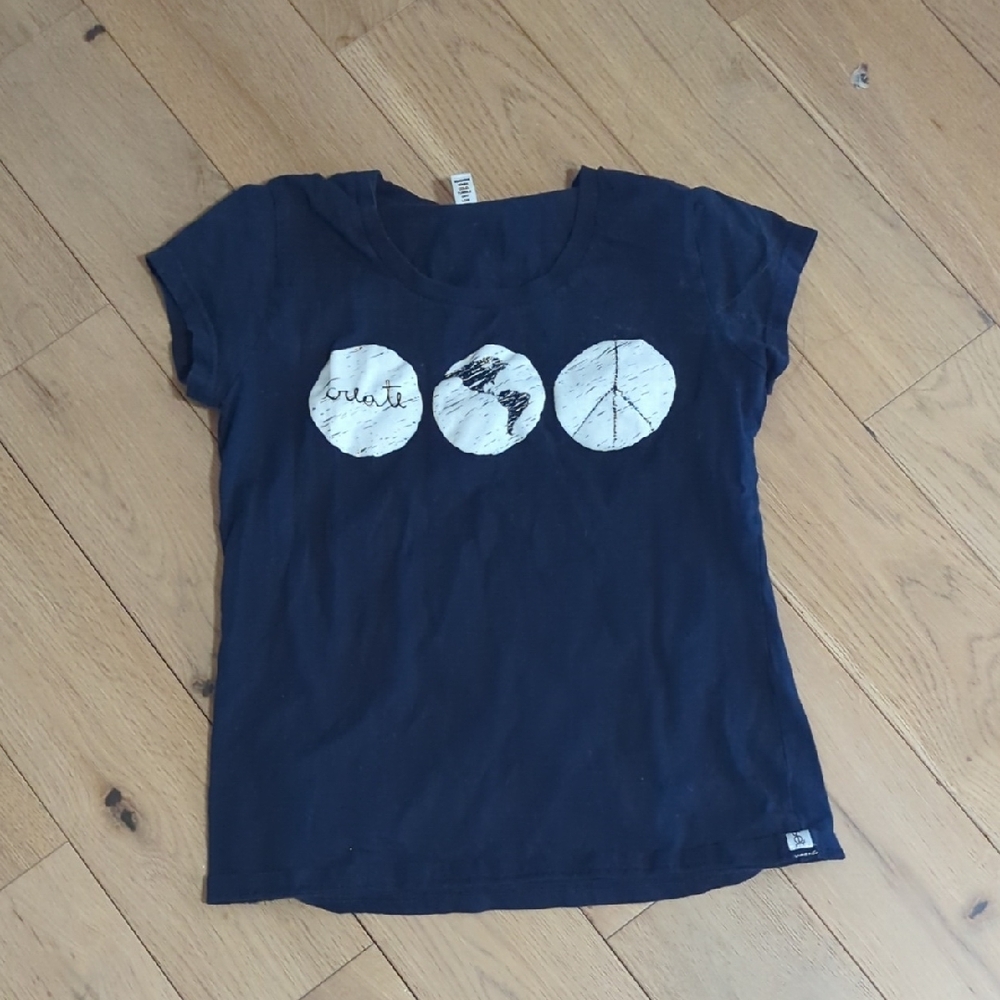 Navy Graphic T-Shirt with White Circles